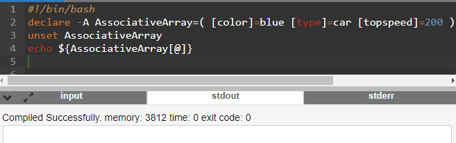 Script de shell para apagar o array por completo.