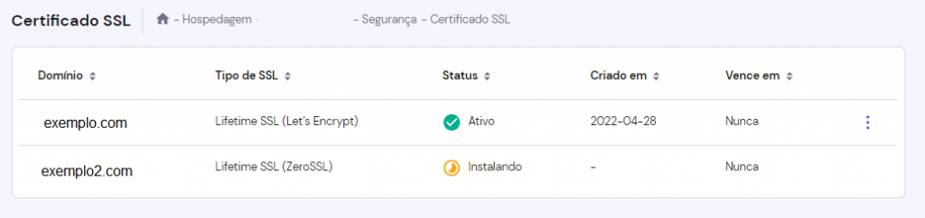 certificado ssl sendo instalado
