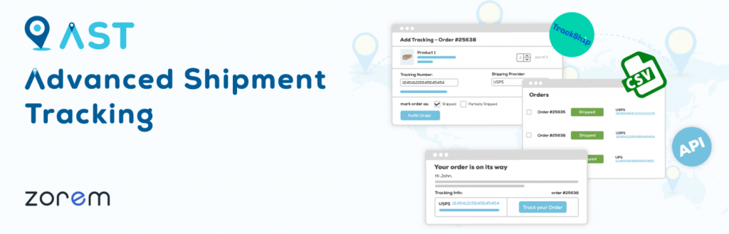 arte com recursos do plugin advanced shipment tracking para woocommerce