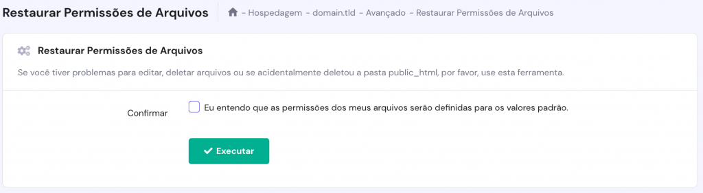 Não consigo executar nada que precise da permissão do