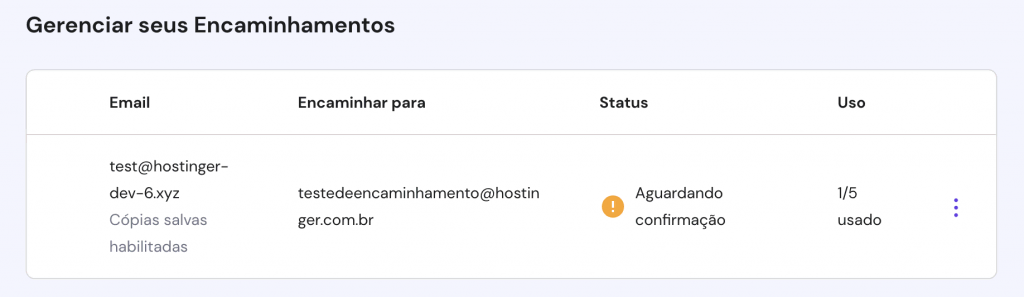 deletar ou editar redirecionamento de email na hospedagem hostinger