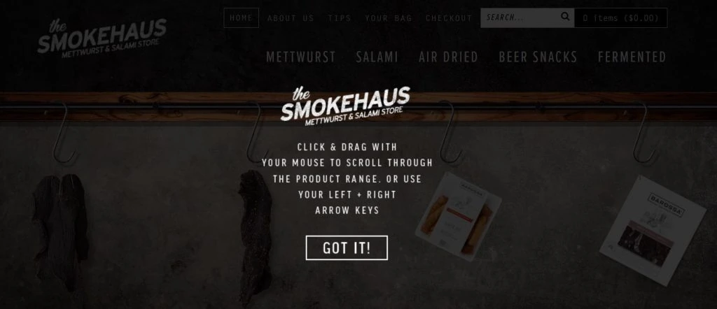 site da loja de salames smokehaus