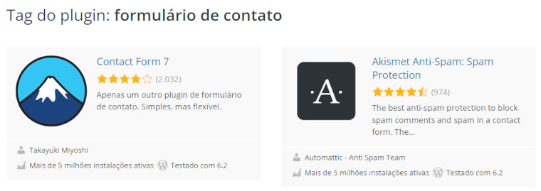 plugins de formulário de contato do wordpress