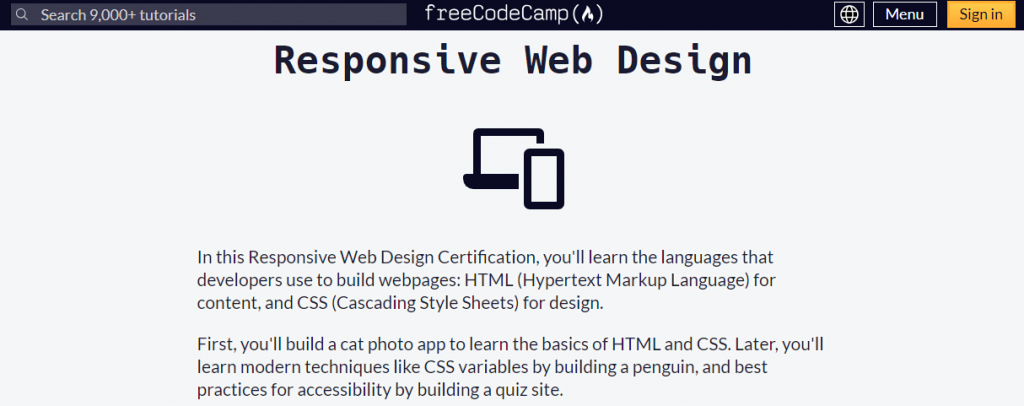 curso de web design responsivo freecodecamp