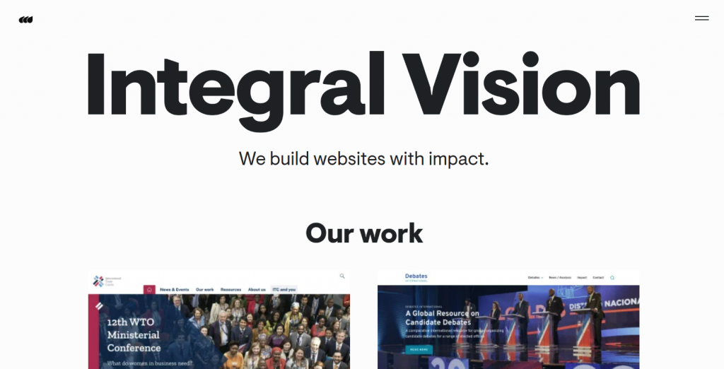 Página da Integral Vision