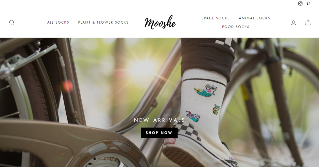 Página inicial do site da loja virtual de dropship Mooshe