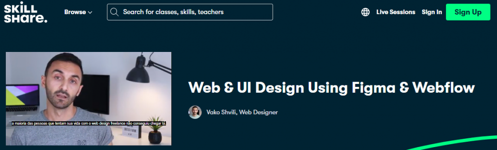Web & UI Design Using Figma & Webflow, Vako Shvili