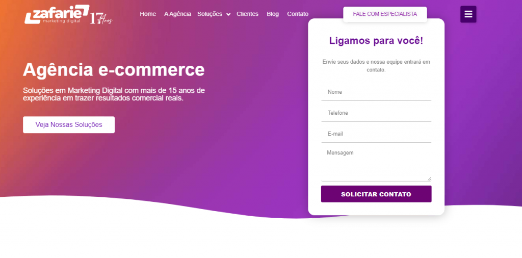 site da agência de e-commerce zafarie