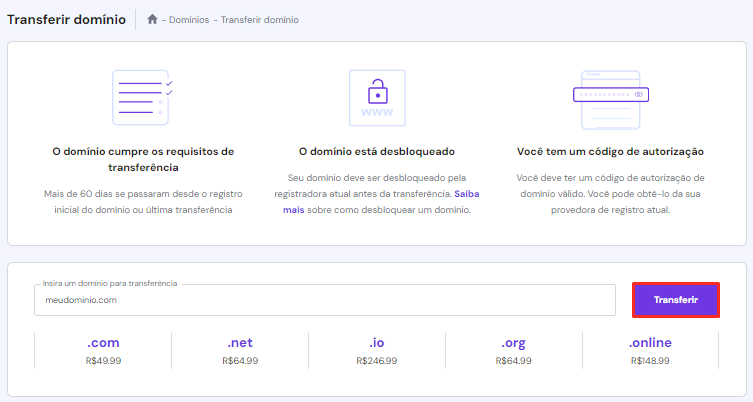 migrando domínio para a hostinger pelo hpanel