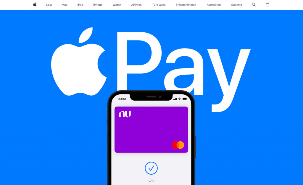 Landing page do Apple Pay no Brasil