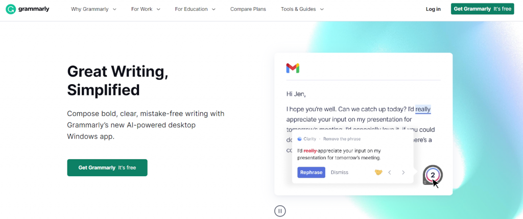 Site oficial do Grammarly