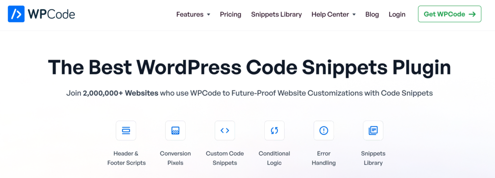 Site oficial do WPCode, para otimização de código do WordPress
