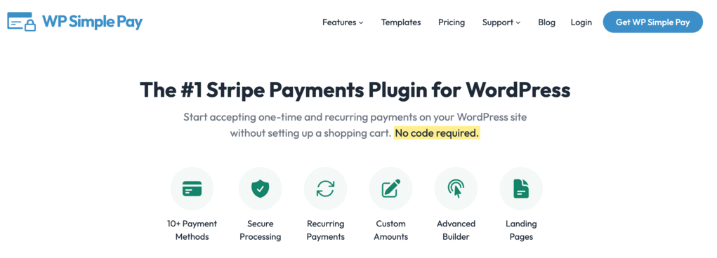 Solução de pagamentos WordPress WP Simple Pay