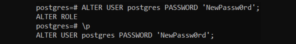 alterando senha no postgresql