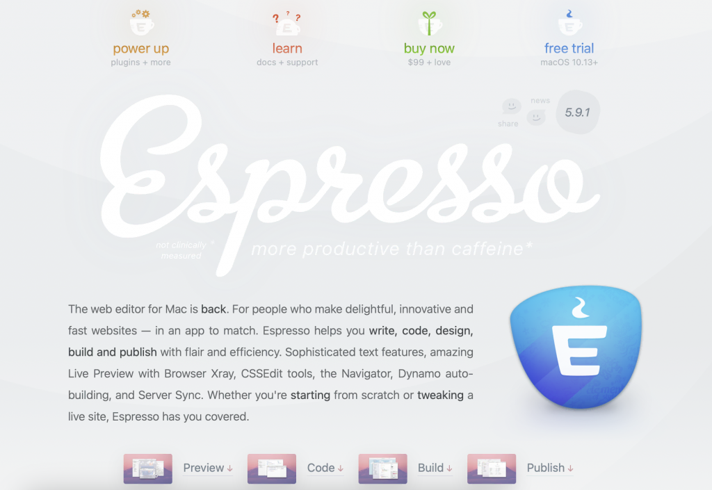 editor de código espresso para macOS
