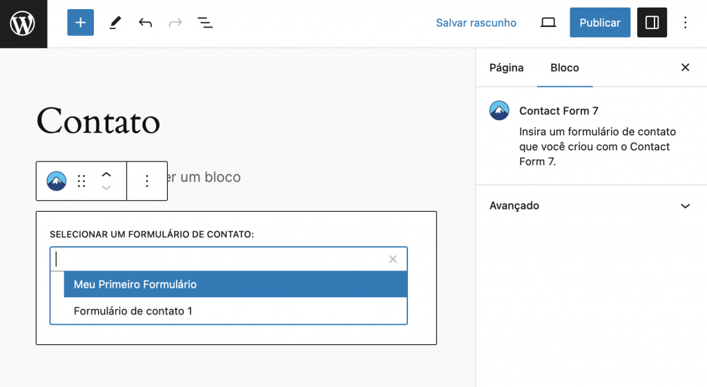 adicionando formulário de contato com recaptcha ao wordpress pelo contact form 7