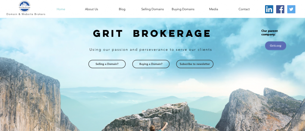 corretora de domínios grit brokerage