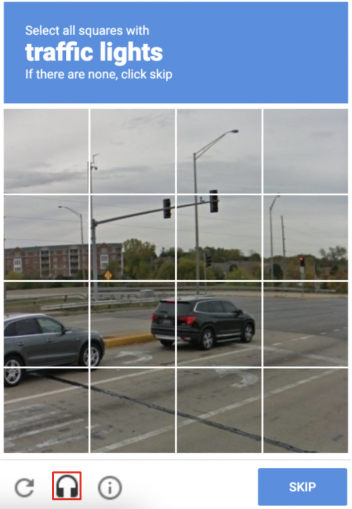 exemplo de google recaptura com semáforos
