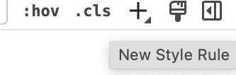 criando nova regra de estilo (new style rule) no inspetor do chrome